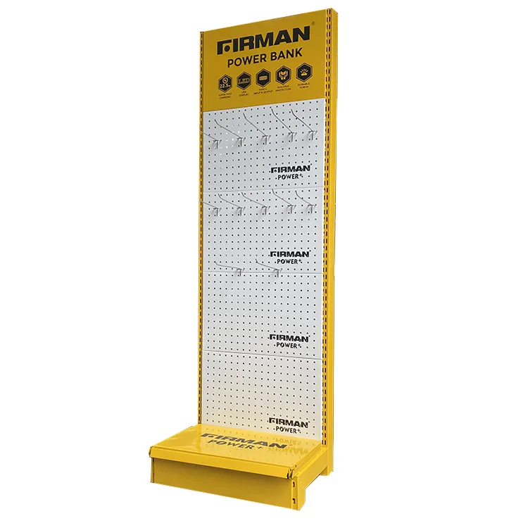 Factory Custom Size Color logo single side metal yellow retail store supermarket shelf display rack wall gondola shelf shelving
