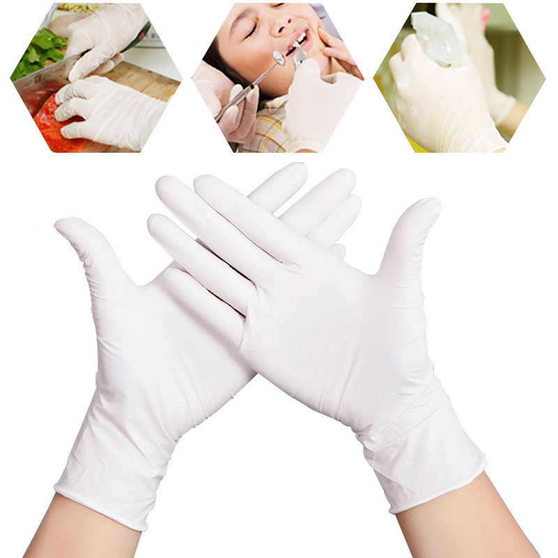 White Disposable Latex Gloves AQL1.5 AQL2.5 AQL4.0 Grade