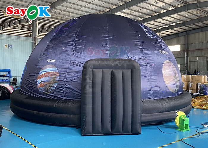 Customized Printed Inflatable Planetarium Black Projection Dome Tent For Science Display
