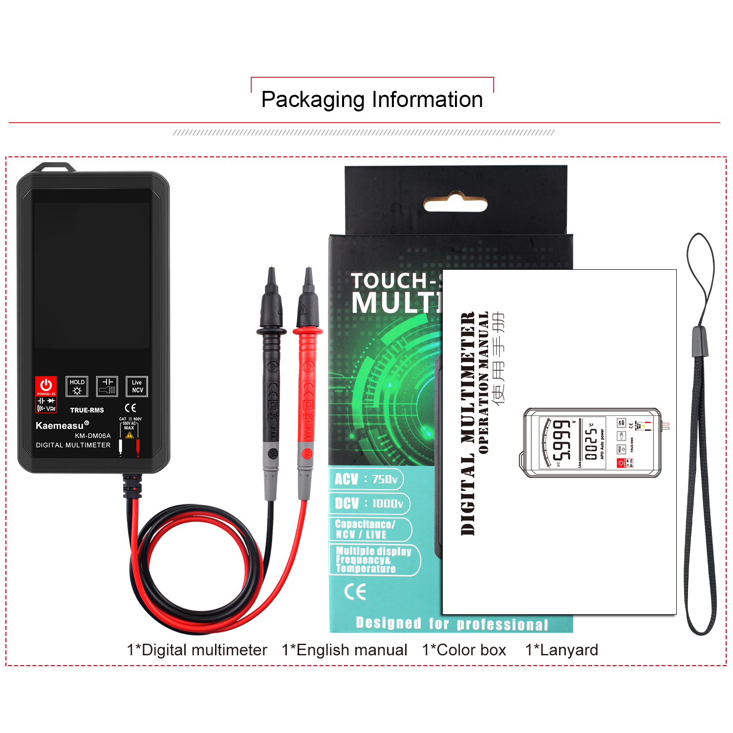 OEM ODM Big Screen Smart Multimeter Electrician Bench Multimeter Oscilloscope Multimers Clamp Meters Digital Multimeter