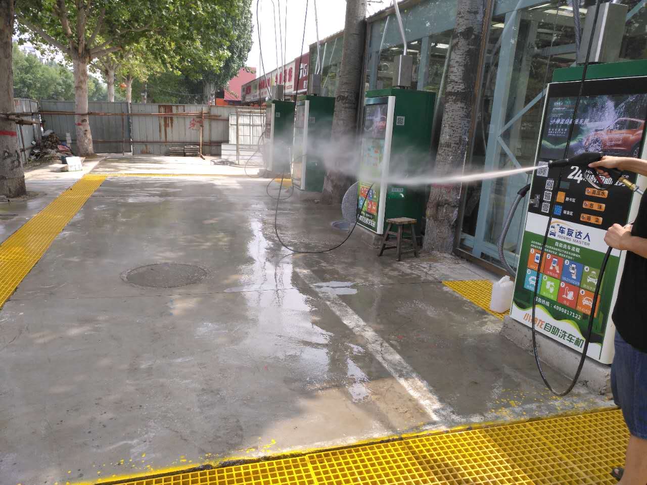Coin Operated Self Service Car Wash Equipment Height Of Swing Arm 3000MM