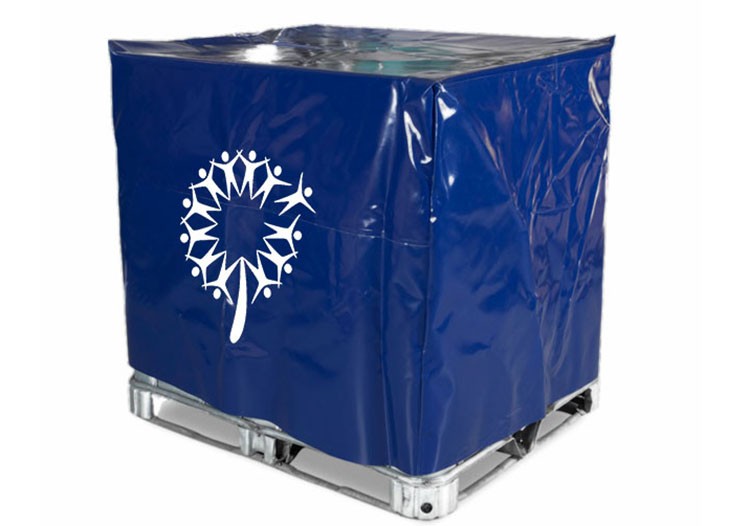 Flat Bottom 600D Vinyl Cover /Plastic Poly Pallet Cover, Big Square Bottom Poly Pallet Cover, Huge Clear Plastic Pall