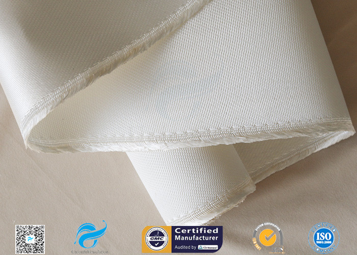 Asbestos Free Satin Weave Silica Fabric Thermal Insulation 37oz High Silica Cloth