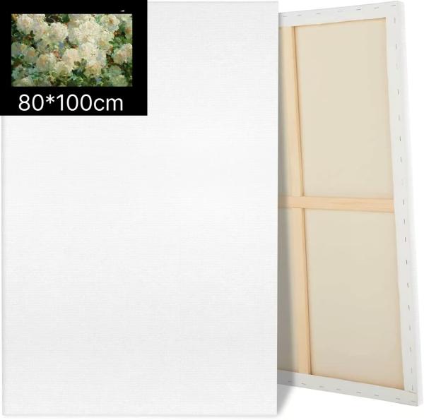 100% Cotton Large Stretched Canvas Blank Oil Painting Framed Canvases Matte