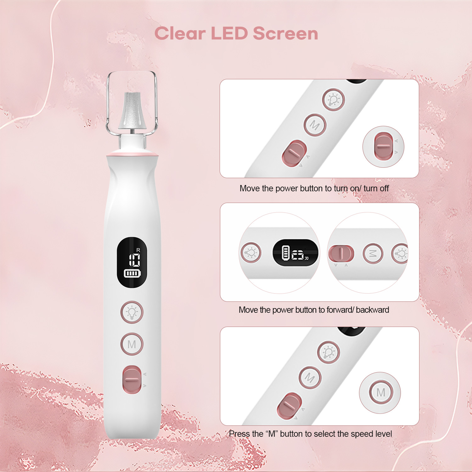 Electric Nail Drill Machine Machine Portable Mini Manicure Art Pen Tools For Gel Removal Nail Grinder Polishing