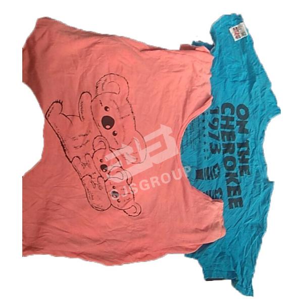 Camiseta con estampado blanco, Trapos de maquina de limpieza de algodon 100