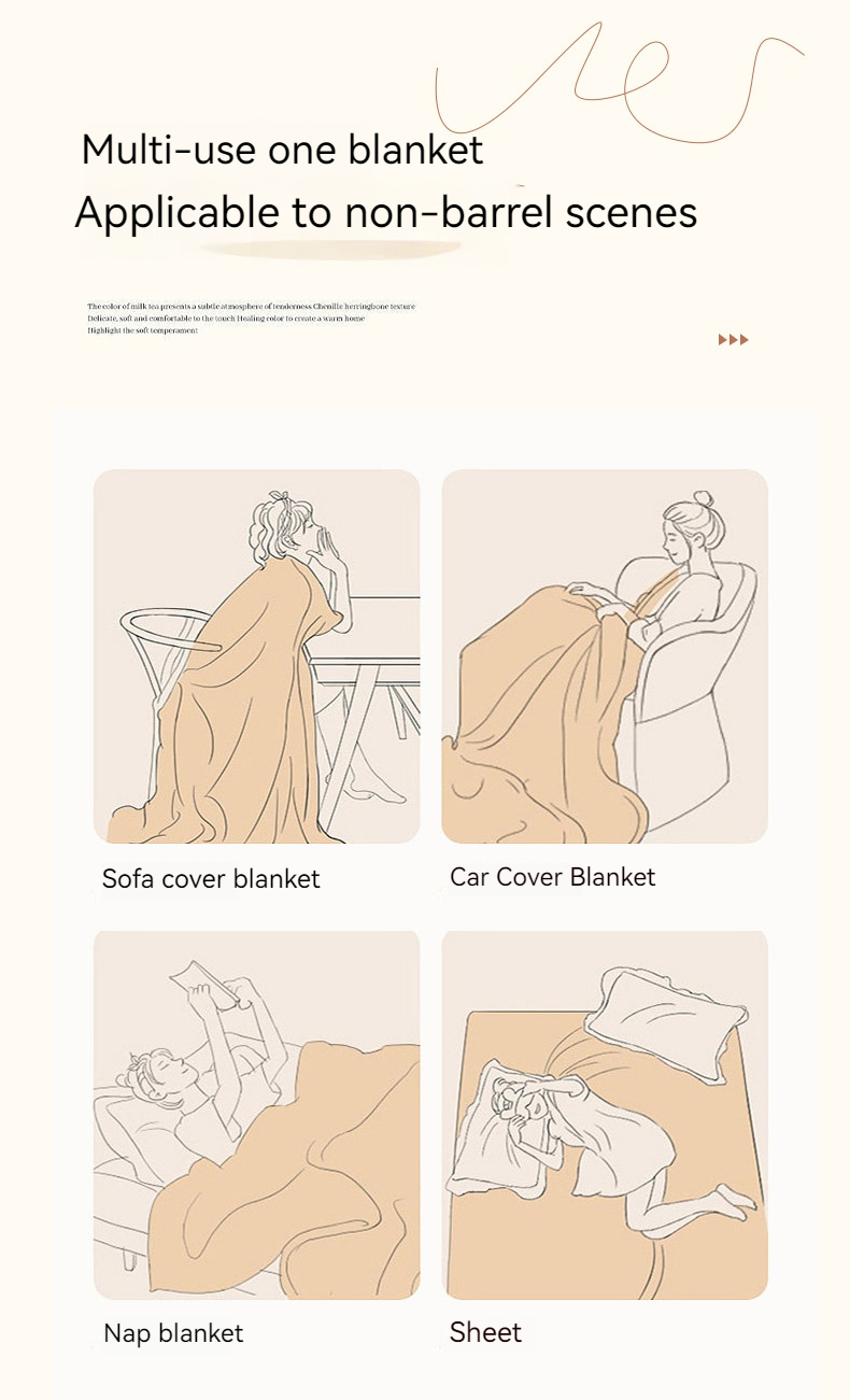 Autumn and Winter Thickened Warm Cover Nap Blanket 200x230cm for Relaxing Nights