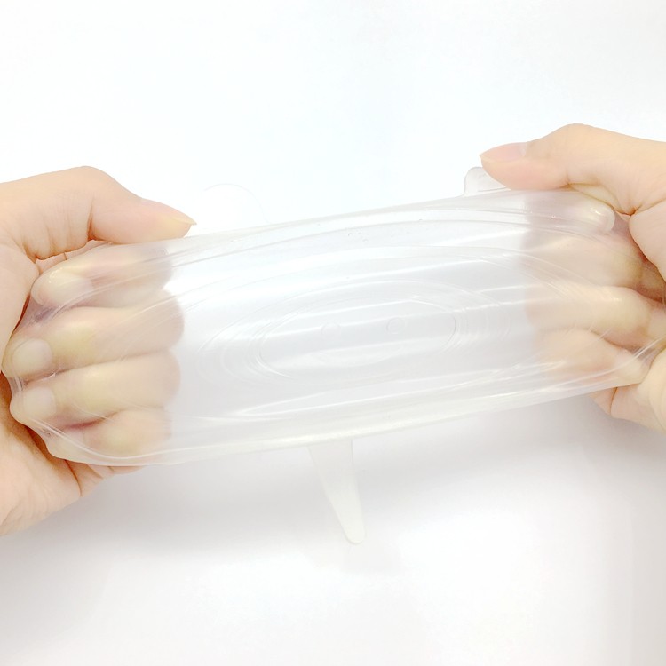 6 Pack Food Storage Covers Fancy Reusable Certificate Food Grade Silicone Lid Safe Healthy Fresh Cover for Container
