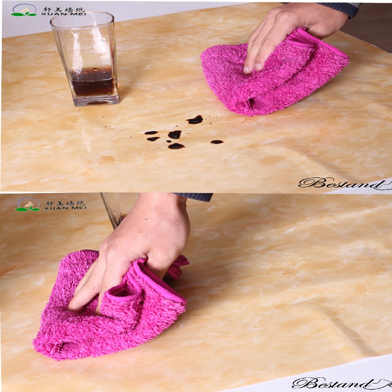 Anti-Scratch/Waterproof/Blister-Proof Marble Adhesive Contact Paper for Reception Desk PVC Adhesive Thickness 0.12MM-0.16MM