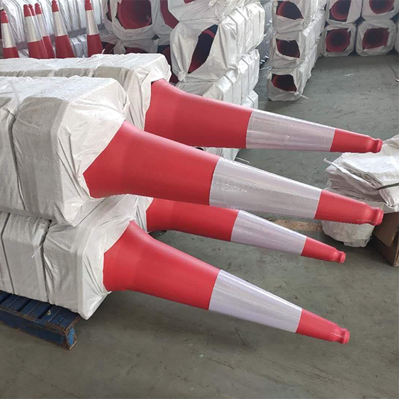 PVC Road Safety Cones Orange Highway Construction Cones Customized