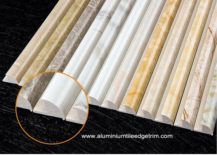 solid marble effect natural marble tile trim
