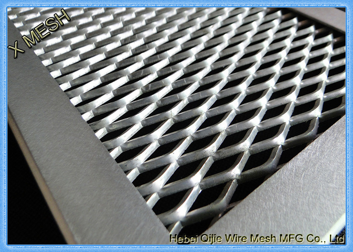 Stainless Steel Flattened Expanded Metal Sheets With Diamond Openings Window Protection