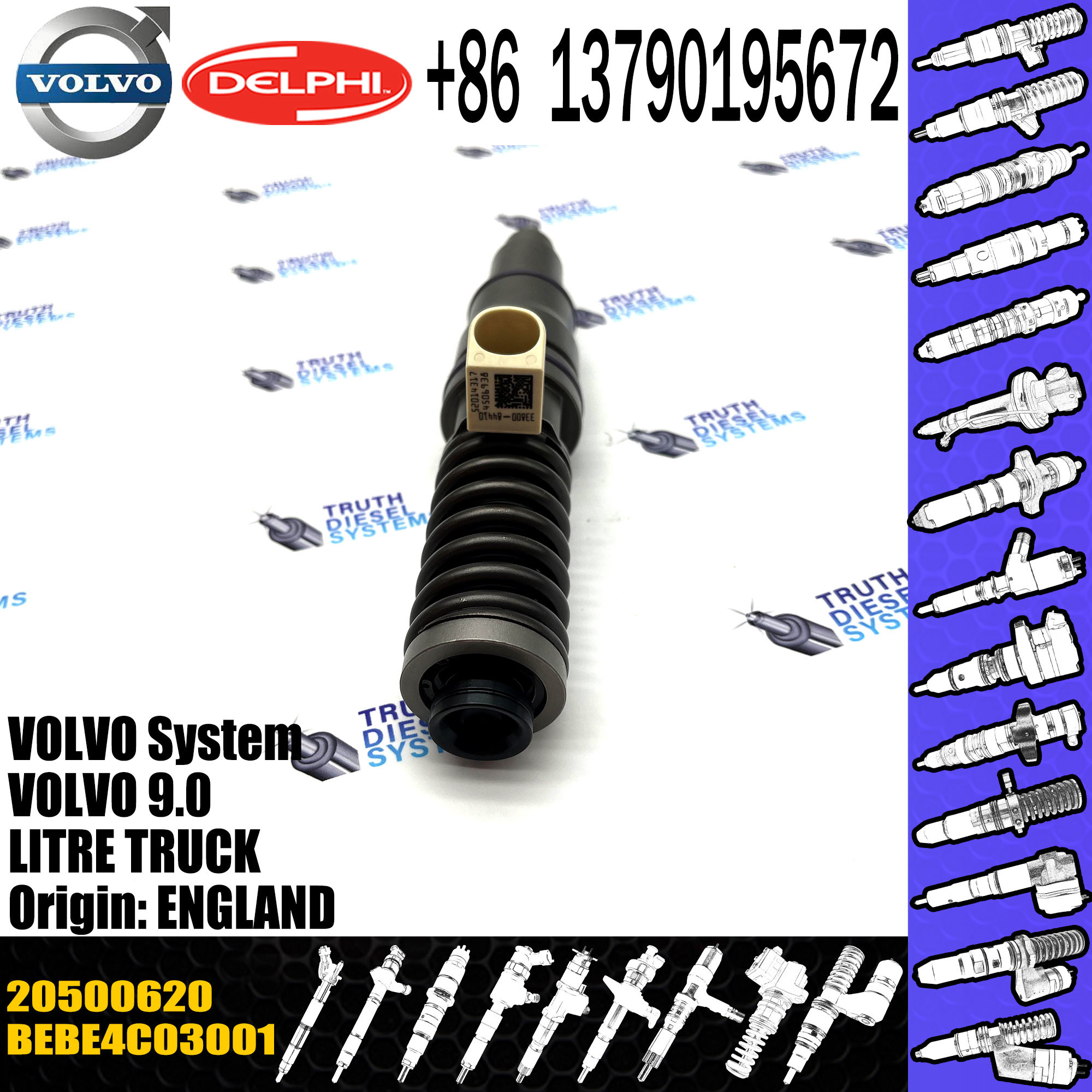Diesel Inyector Fuel Unit Injector BEBE4C03101 For VOL TRUCK Parts 20500620 85000190