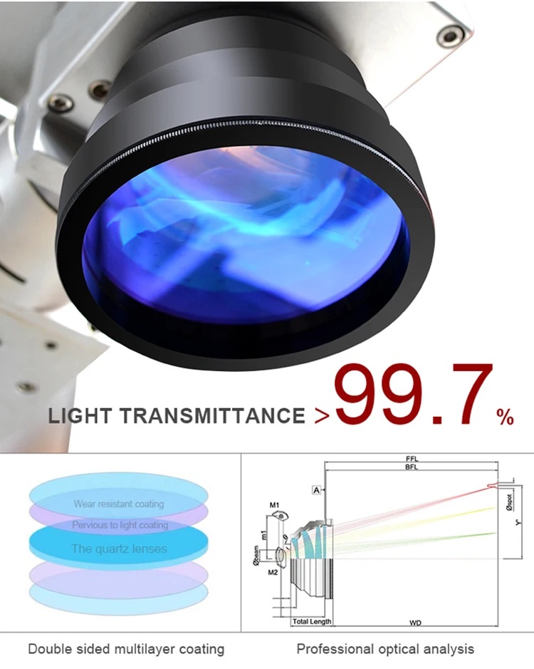 Bench-Top Fiber Laser Marking Machine for Mini Portable Laser Marker Ultraviolet Metal Glass Trophy Engraving and Coding