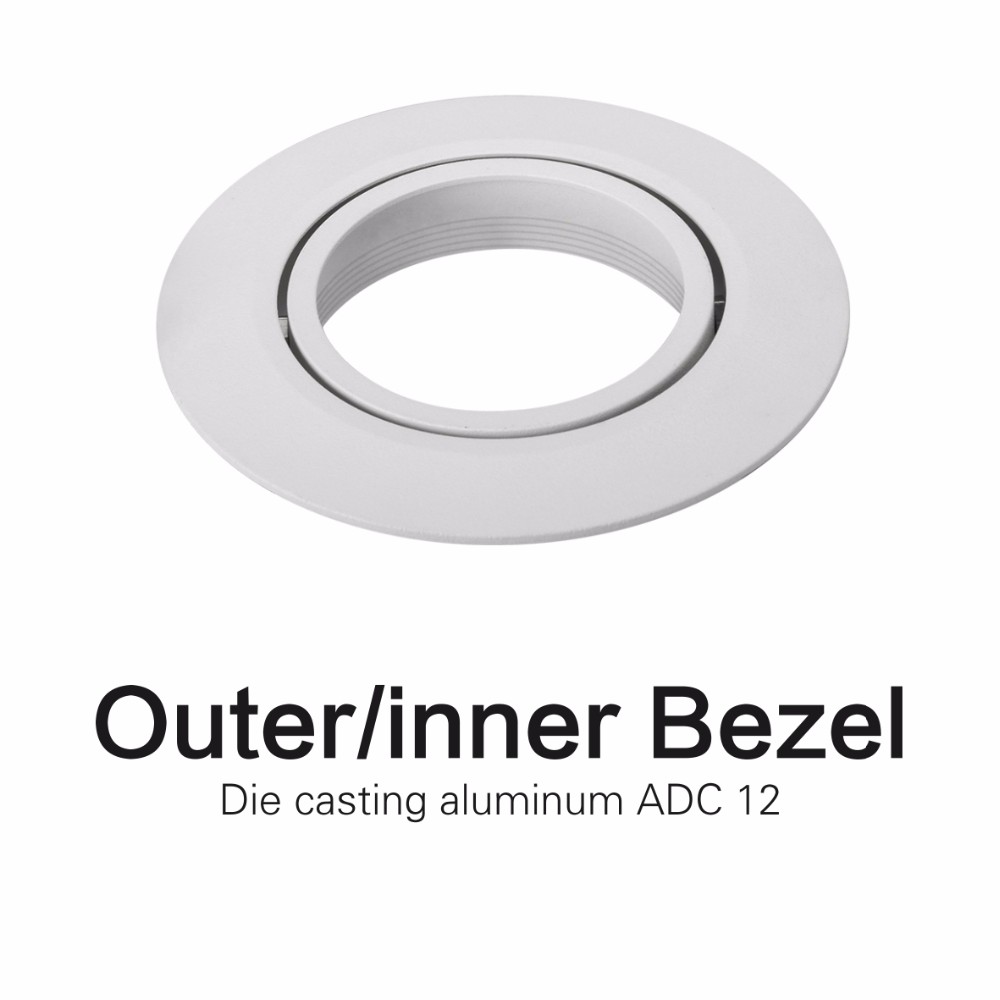 Anti Glare Indoor LED Downlights IP44 CRI96 7w Warm White Color Temperature