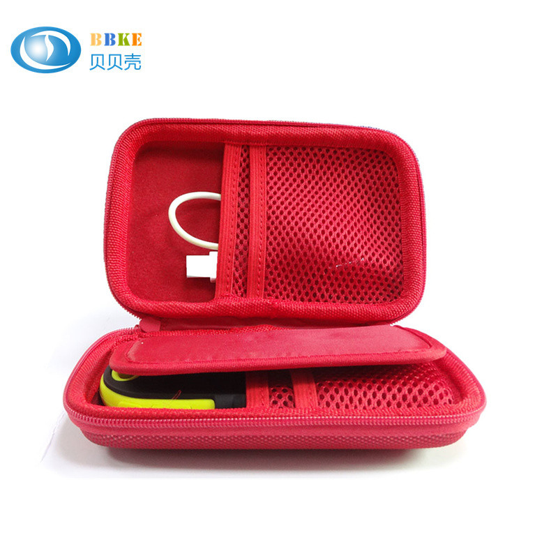 RED Popular Moblie Hard Drive Storage Case , Eva Carrying Case 15.5*10*4cm