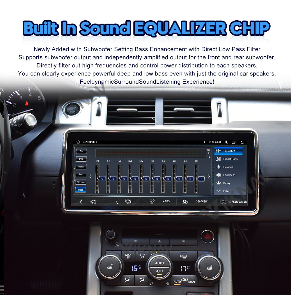 12.3 Inch Android Car Head Unit For Jaguar XJL XJR XE XEL AC Panel