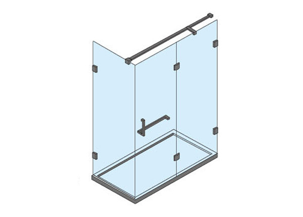 Bathroom Hotel Bath Shower Door Hinges Fine Surface With Thickened Solid Panel