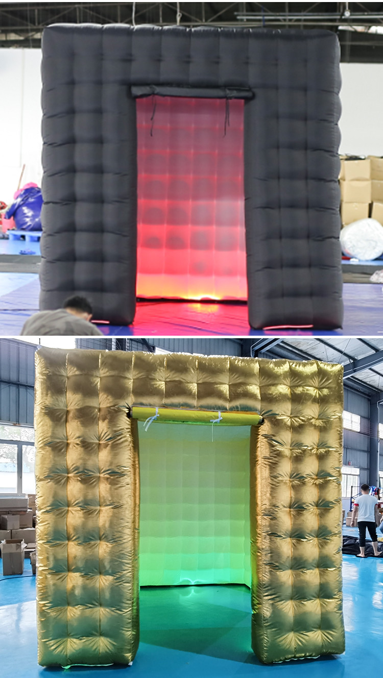 2 Doors White Inflatable Photo Booth With Led