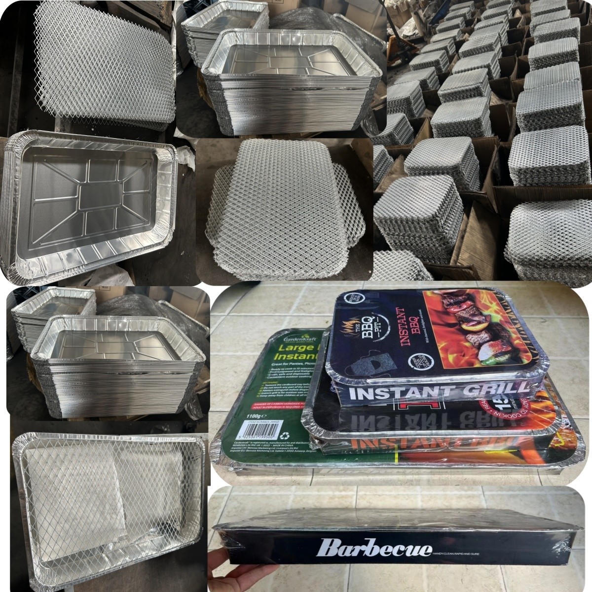 Aluminum Charcoal Grill Camping Outdoor Instant Barbeque Disposable BBQ Grill