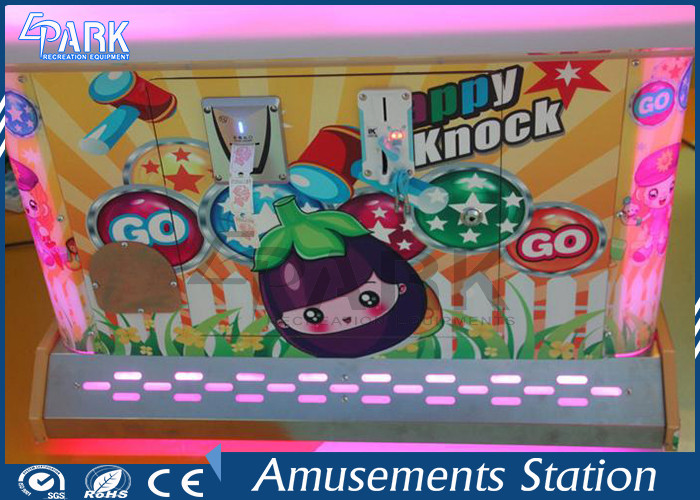 Lovely Fruit Design Coin Operated Amusement Game Machines Happy Knock With 32 Inch