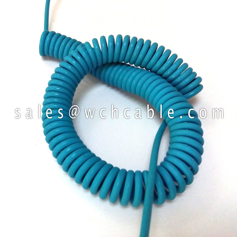 UL20281 Quick Recall Pure Copper Wire Screened Spiral Cable 80C 250V