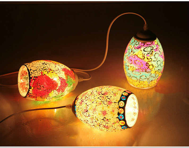 Turkish Style Retro Vintage Pendant Light island lamp single glass pendant lighting(WH-DC-36)