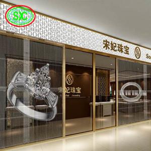 China Clear Transparent Led Video Wall P3.91 Indoor Led Mesh Curtain Signage Displays Led Screen on sale