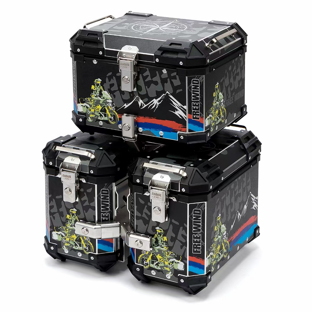 Aluminum Alloy Motorbike Side Delivery And Rear Box For Adult Suitable For All Motorbikes