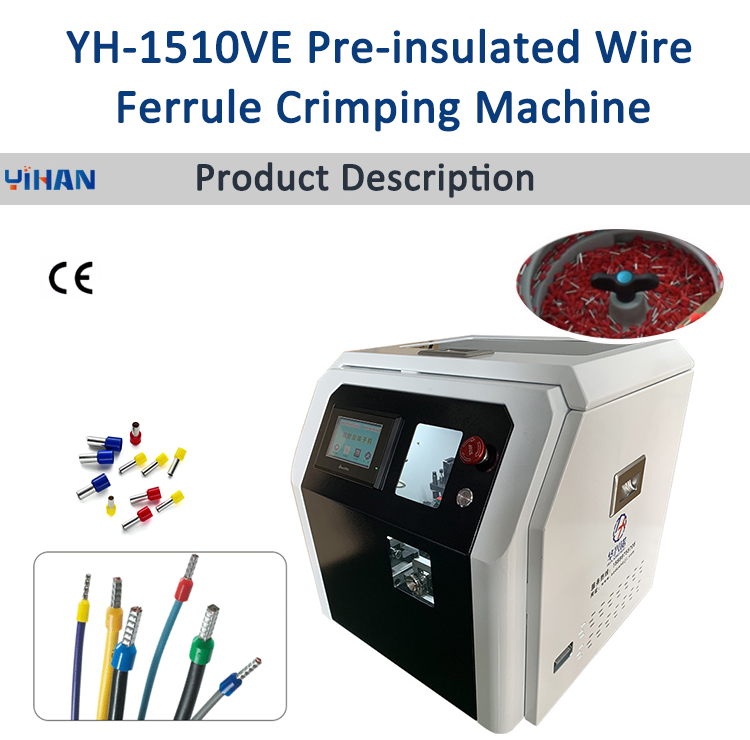 Powerful Pre-insulated Wire Terminal Stripping Crimping Number Tube Inserting Machine