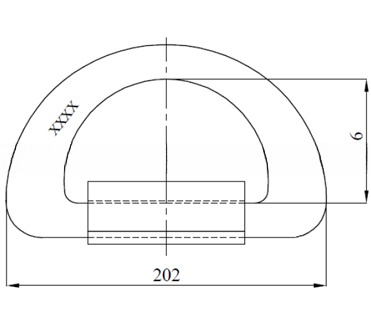500KN M.B.L GL CCS Approved 50T Forged Container Lashing D Ring with Clamp