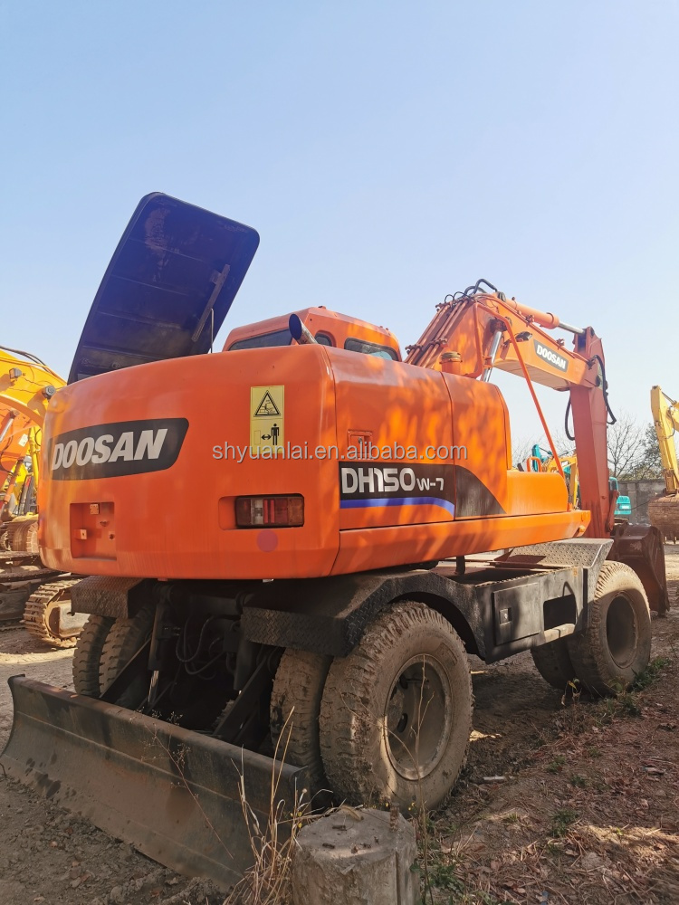 Original Color Used Doosan Excavator DH150-7 Super Excavator for High Slope Efficiency