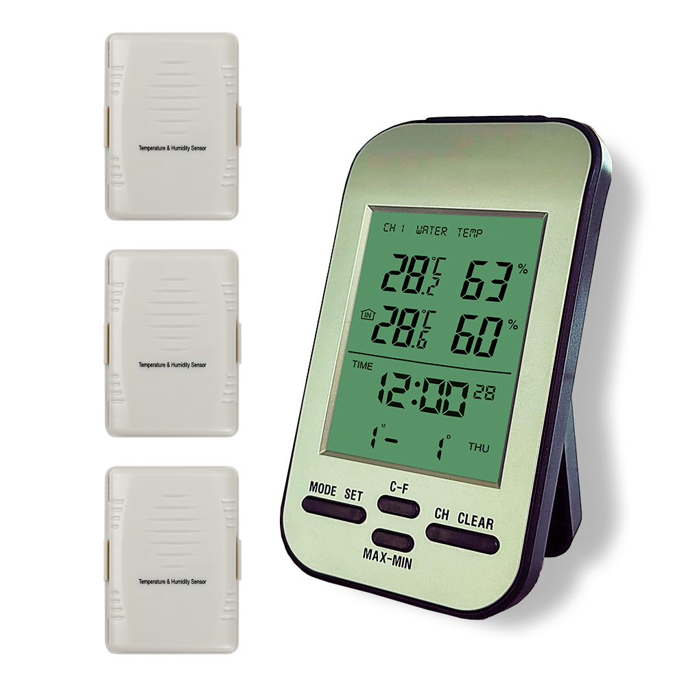 Accurate 3-In-1 Indoor Outdoor Hygro Thermometer Sensor Weather Station