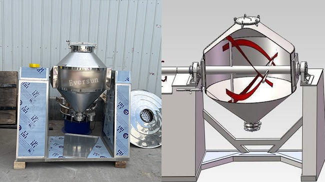 50L 300L 500L 3000L Double Cone Mixing Machine For Pharmaceutical Powder Granule