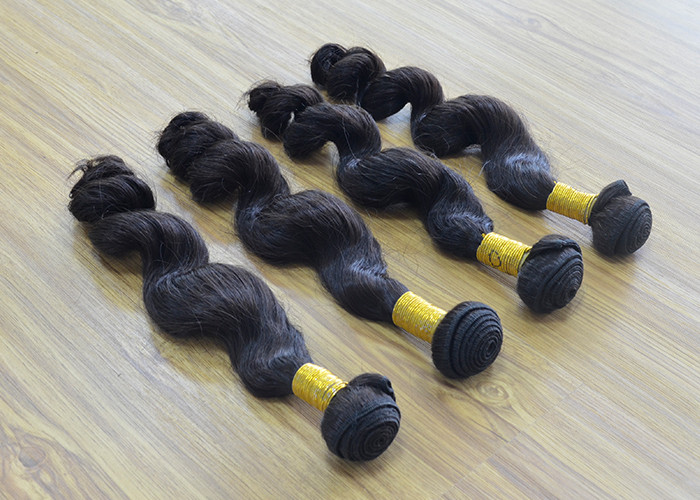 Hair Deep Wave Peruvian Hair Bundles Non Remy 10 - 32 Inch Natural Black