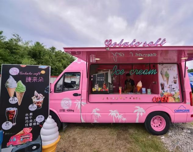 Small Hot Dog Pizza Food Cart with Customized Design and 40kms per hour Machinery