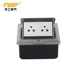  ODM Silver US Plug Pop Up 2 Gang Socket Outlet Schuko Outlet 15A 250V Manufactures