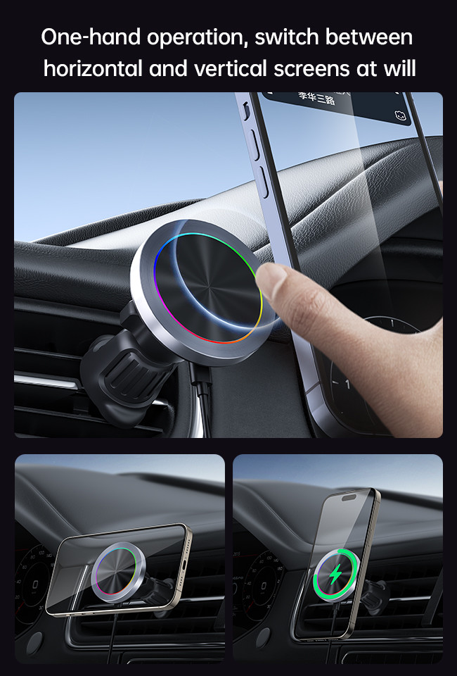 Adjustable Iphone Magsafe Charger RGB Light Effect Aluminium Alloy