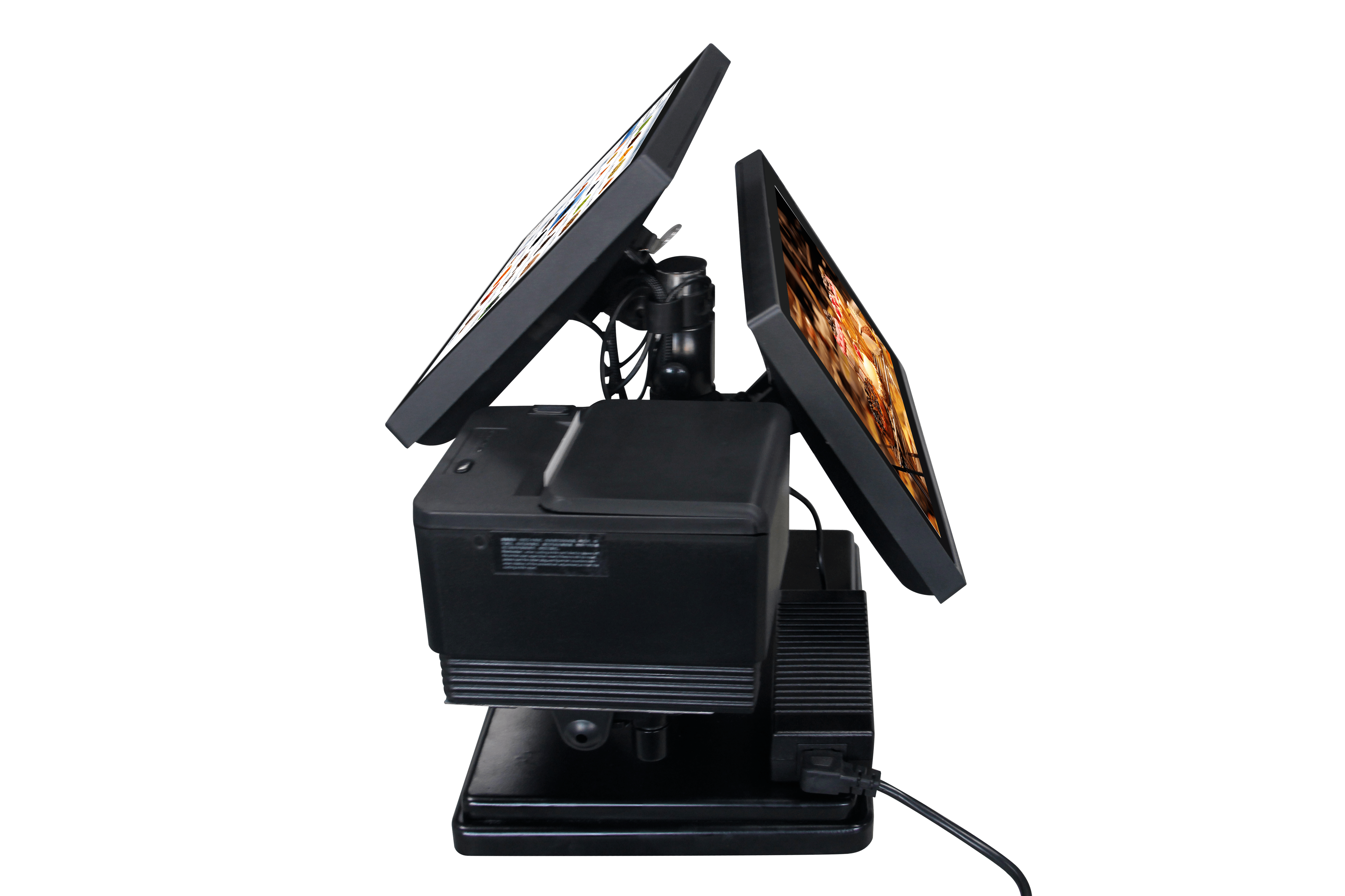 80mm Thermal Printer All-in-One Payment Terminal with 14.1 inch Dual Screen All in One