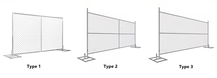 Galvanized Chain Link Temporary Fencing Panel , Temporary Security Fence USA Standard