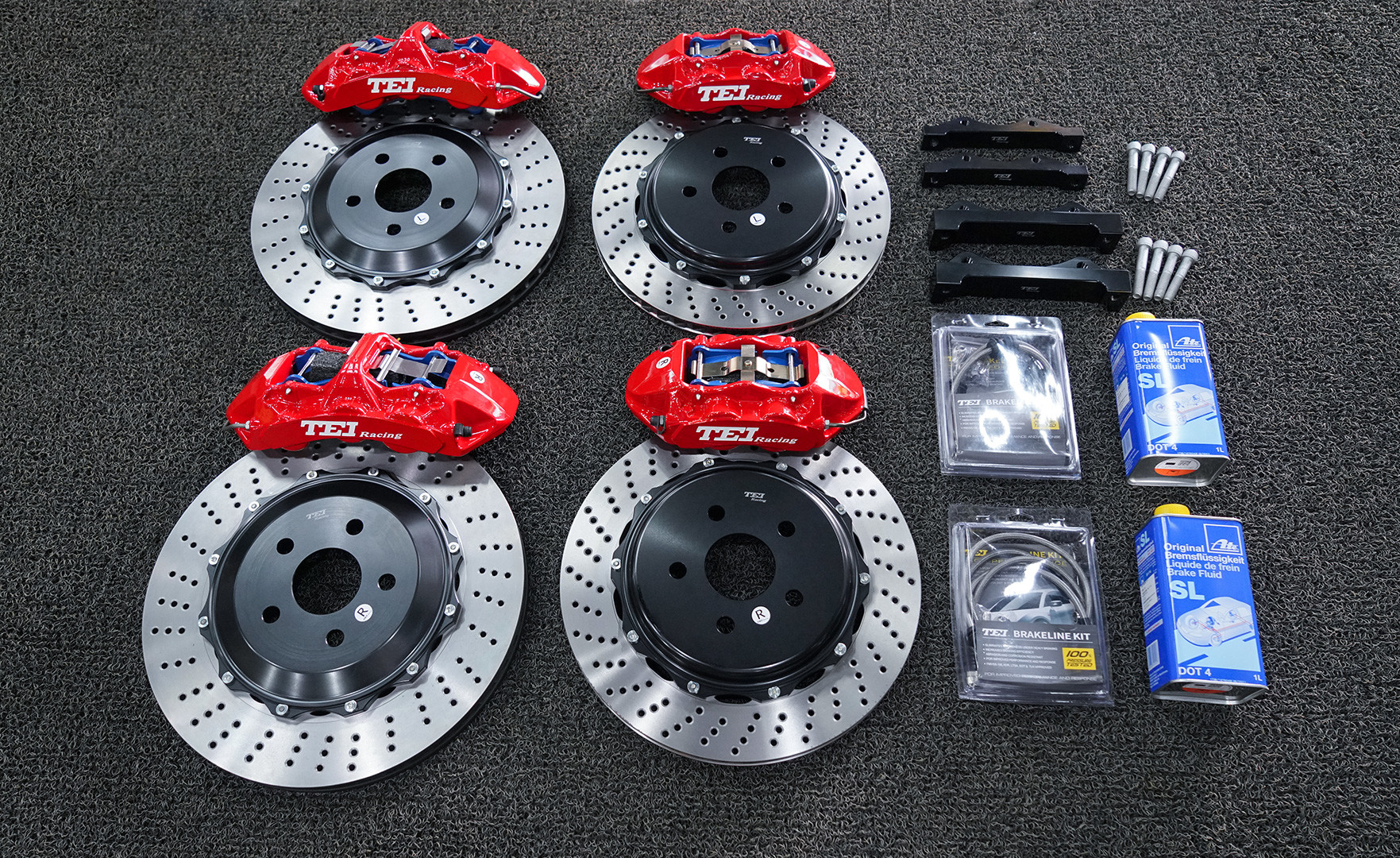 BBK 6 Piston Caliper TEI Racing Big Brake Kit For Landrover Discovery Front and Rear 20inch