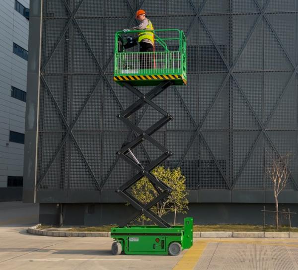 CE CERTIFIED FULL ELECTRIC AERIAL WORK PLATFORM WITH 230KG LOAD CAPACITY AND