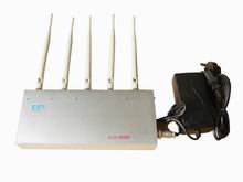 5 Antenna 33dBm Cell Phone Signal Jammer / Blocker EST-808D For Custom