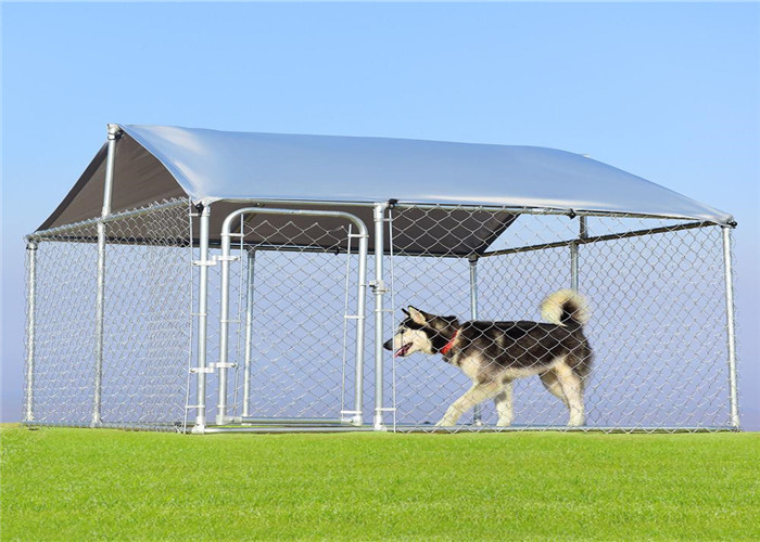Stackable Folded Galvanized Steel Chain Link Storage Cage For Dog Run