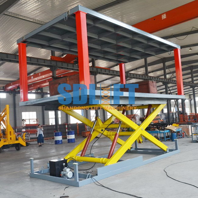Heavy - Duty Hydraulic Car Lift For Basement Car Elevator Parking Systems