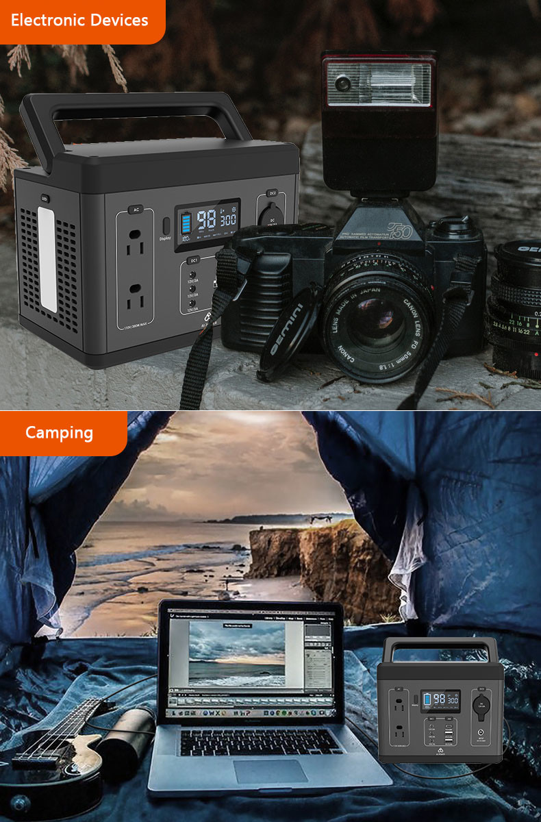 280WH Battery Portable Solar Panel Power Generator 300W