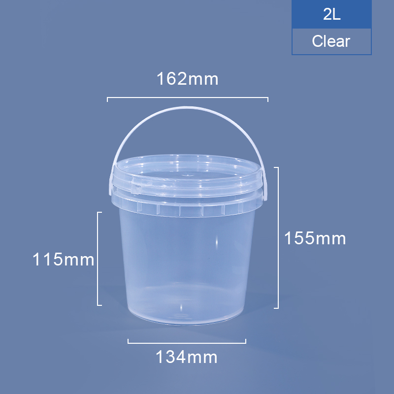 liquid fertilizer PP Round Plastic Bucket With Lid Handle Printing with Heat Transfer