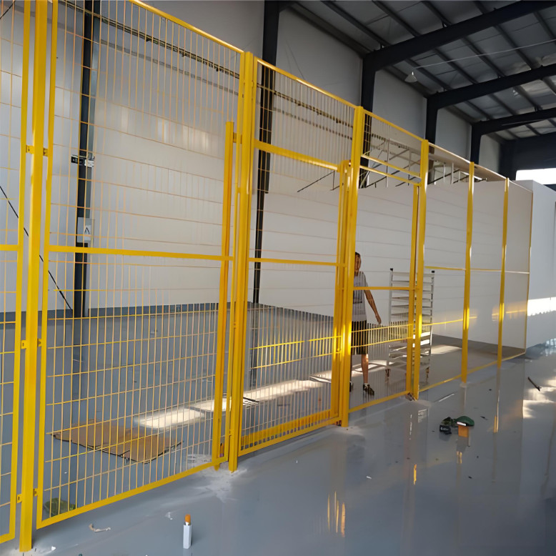 Green Color 3D Modelling Workshop Metal Fencing For Machinery Equipment Isolation