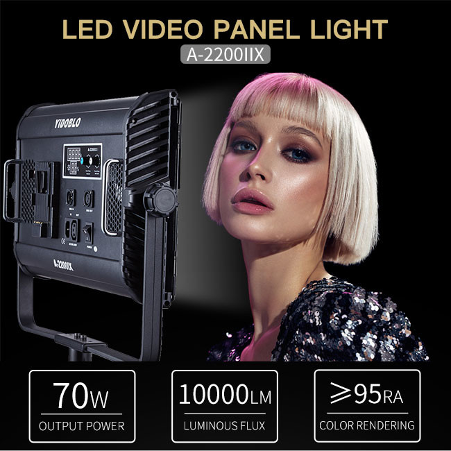 Cold White 5500K LED Video Studio Lights Battery Powered 7000LM 95CRI