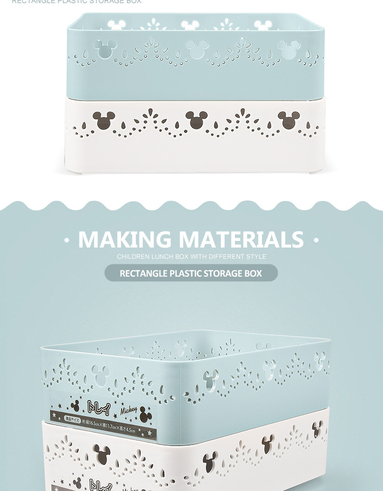 Mickey Mouse hollow-out pattern Reusable Plastic storage box food containers